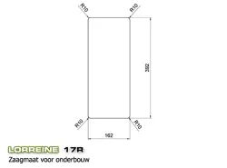 Lorreine 17R Luxo pia pequena de aço inoxidável 17cm montagem plana, montagem inferior e montagem superior 1150178225