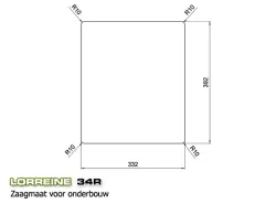 Lorreine 34R Luxo pia de aço inoxidável 34x40cm montagem nivelada, montagem por baixo e montagem por cima 1150178226