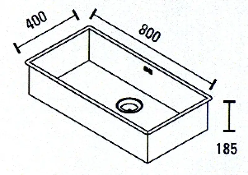 ABK Bingara pia de aço inoxidável extra grande 80x40cm embutida, sob bancada e sobre bancada BIN80FVI