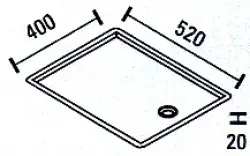 ABK Bingara aço inoxidável escorredor de louça 52x40cm embutimento plano BIN52FVI