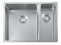 ABK Bingara 1,5 pia de aço inoxidável 34x40+15x40 cm instalação nivelada, instalação inferior e instalação superior BIN3415FVI