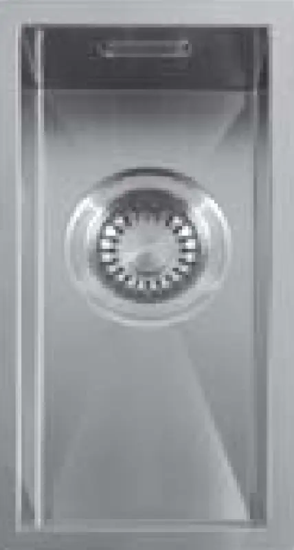 ABK Baronga pequena pia de aço inoxidável 16x34 cm para instalação nivelada, instalação inferior e instalação superior BAR16FVI