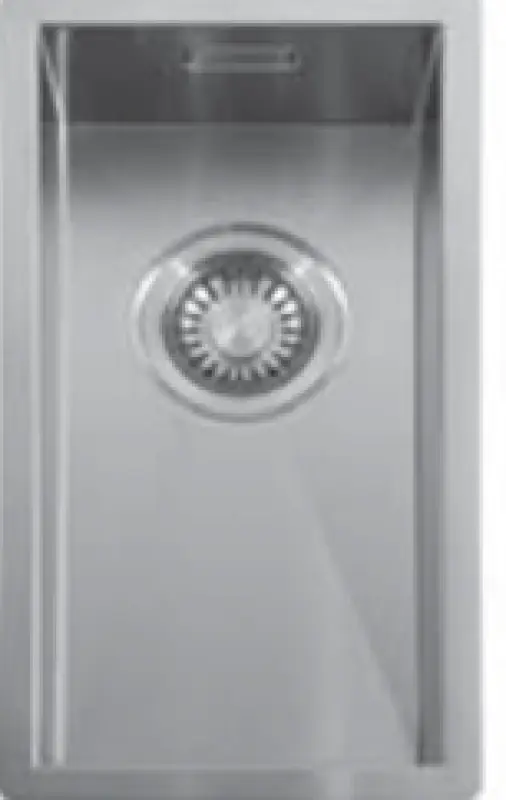 ABK Baronga pequena pia de aço inoxidável 20x40 cm para instalação nivelada, instalação inferior e instalação superior BAR20FVI