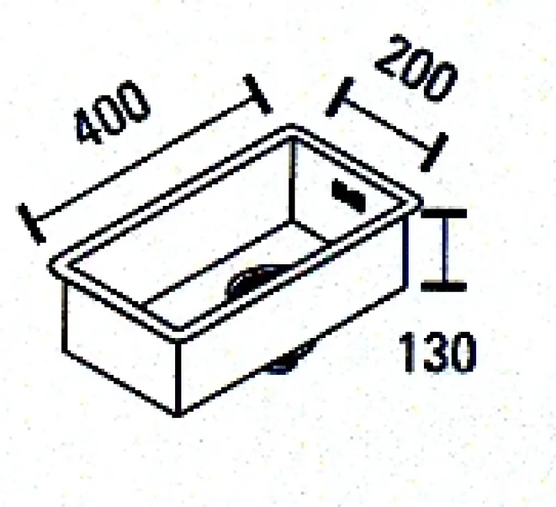ABK Baronga pequena pia de aço inoxidável 20x40 cm para instalação nivelada, instalação inferior e instalação superior BAR20FVI