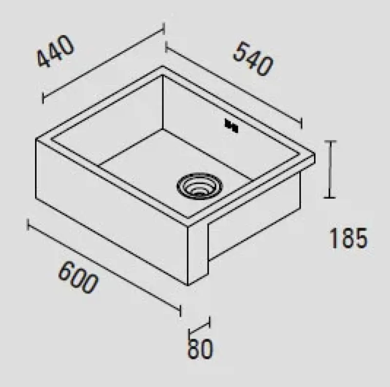 ABK Baronga 6054f pia de cozinha embutida estilo farmhouse com frente acabada 1150424037