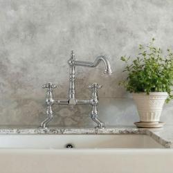 Torneira de cozinha nostálgica em aço inoxidável V1979RVSST