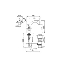 Huber Victorian Misturador de Lavatório Inox VT0005102A