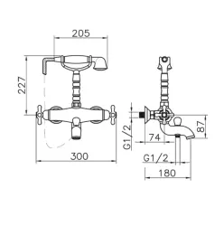 Huber Croisette Misturador para Banheira com Termostato Cromado CST3301021