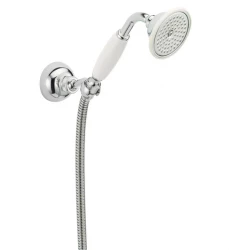 Huber Victorian chuveiro de mão com gancho de suspensão e mangueira de chuveiro RVS 63.03H.AC