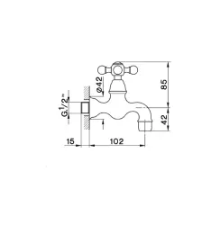 Cisal Arcana Cerâmica torneira de parede para pia Cromada AC00152021