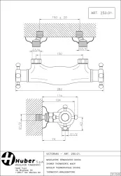 Huber Victorian Torneira de Chuveiro Termostática com Ducha Manual Ouro 1154957652