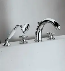 Huber Croisette misturador de borda de banheira de 4 furos Termostático Ouro CST760102G