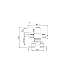 Huber Croisette Válvula de Controle Embutida Cromo/Ouro CS0003107G