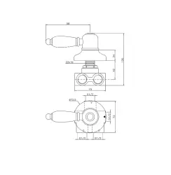 Huber Croisette Torneira de Desvio Cromado/Dourado 1/2 CS0002707G
