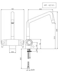 Huber Clinic Plus misturadora de cozinha termostática cromada CPT6501021