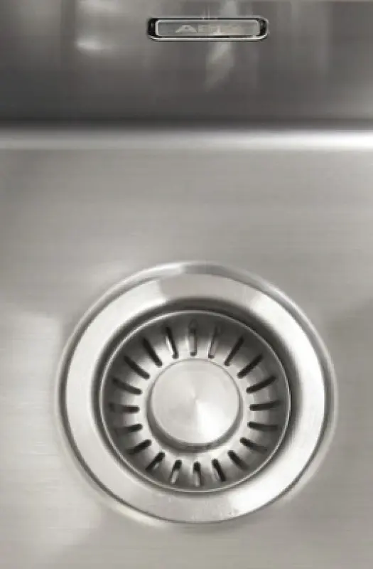 ABK Bingara pia de cozinha grande em aço inoxidável 80x40cm com dreno assimétrico para instalação inferior, superior e nivelada BIN80LFVI