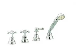 Cisal Arcana Misturador de Banheira de Cerâmica com 4 Furos para Montagem na Borda do Banho Ouro AC00029024
