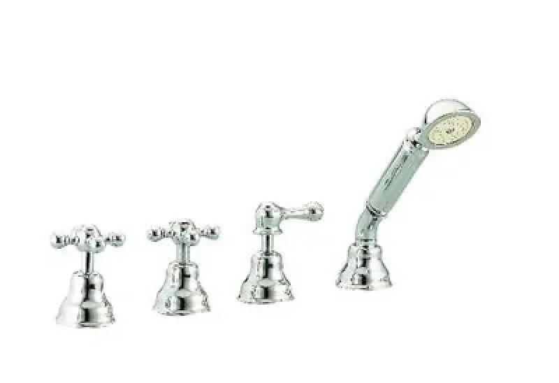 Cisal Arcana Ceramic 4-hole Bath Mixer Tap bath rim mounted old copper AC00029026
