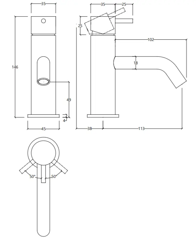 Torneira para lavatório Watervolution Flow cromada T11001