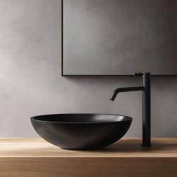 Waterevolution Flow torneira alta para lavatório para bacias, incluindo válvula click, preto fosco T115PR