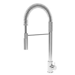 Torneira de cozinha semiprofissional Waterrevolution Flow cromada com coluna e mola T15701