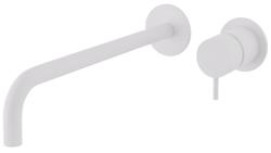 Waterevolution Flow torneira de pia embutida branca fosca com bico de 25cm T116BBR-25