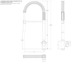 Waterevolution Flow torneira de cozinha semi-profissional branca mate com coluna e mola T157BR
