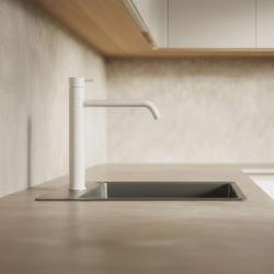 Waterevolution Flow torneira de cozinha branca fosca T150BR