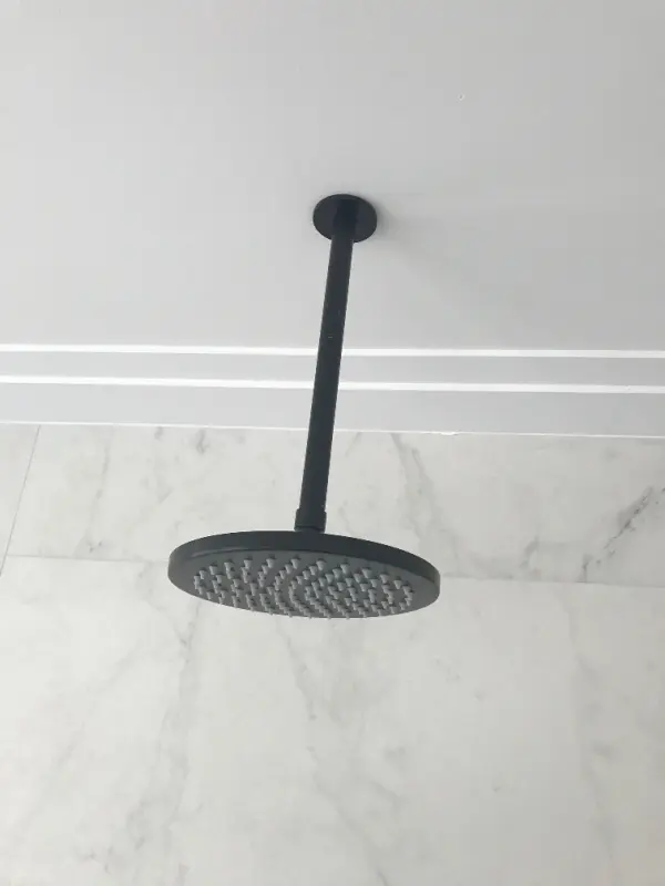 Waterevolution Flow overhead shower 200 mm with ceiling connection, matte black T1642PR