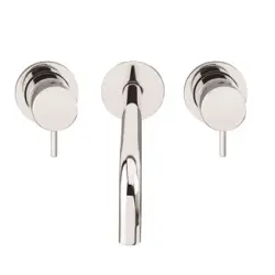 Waterevolution Flow 3-orifícios torneira de lavatório embutida cromo com bica de 25cm 1208511212