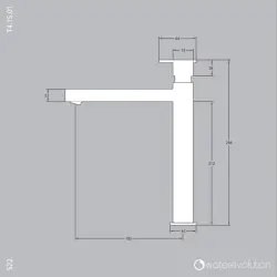 Waterevolution S22 torneira alta para lavatório com válvula de escoamento em Aço Inoxidável T415IE