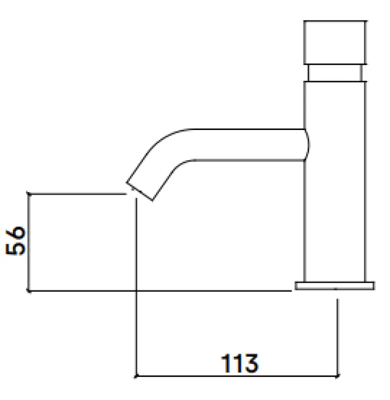 Waterevolution Flow Washbasin tap with timer and automatic stop & go valve Chrome T110TP01