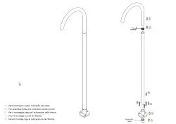 Waterevolution Flow torneira de lavatório independente bica fosca branca T1677BR