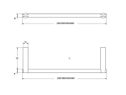 Waterevolution S22 porta-toalhas 20 cm Aço Inoxidável A410IE