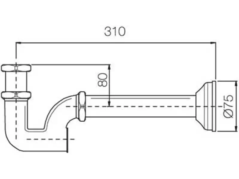 PB Unix classic sink siphon and fountain metal chrome 1208676582