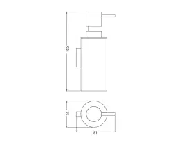 Waterevolution Deep dispensador de sabão preto fosco A226PR