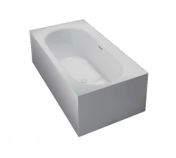 Solid-S Banheira independente Recto em superfície sólida Corian, L180 x L93 x A55 cm, branco mate, último stock
