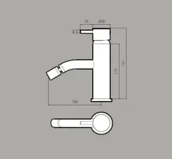 Waterevolution Flow torneira misturadora para bidé preto mate T120PR
