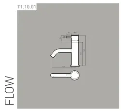 Waterevolution Flow torneira de pia fosca branca T1101ABR