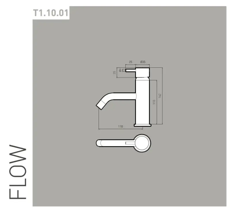 Torneira de lavatório Waterrevolution Flow preto mate T1101APR
