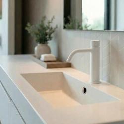 Waterevolution Flow Torneira de Lavatório com Fechamento Automático Branco Fosco T110TPBR