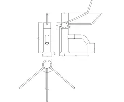 Waterevolution Flow torneira de lavatório incl. click plug branco fosco T111BR