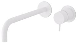 Torneira de lavatório embutida Watervolution Flow em branco mate com bico de 21 cm T116BBR-21