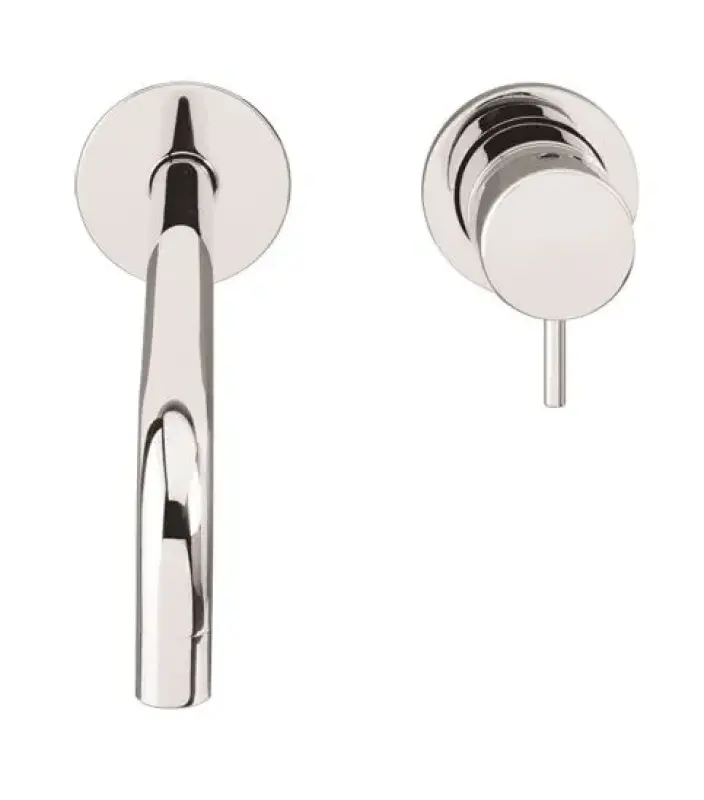 Torneira de lavatório embutida Watervolution Flow em branco mate com bico de 21 cm T116BBR-21