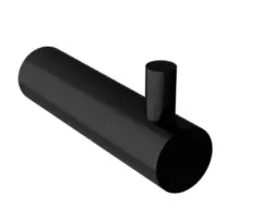 Waterevolution Flow gancho para toalhas preto fosco A150PR