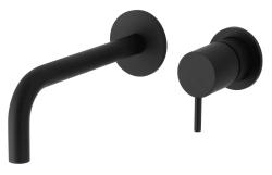 Torneira embutida para lavatório Watervolution Flow em preto mate com bico de 15 cm T116BPR-15