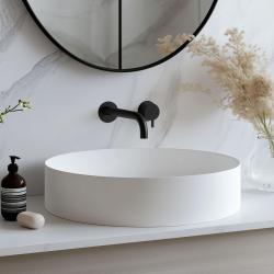 Torneira embutida para lavatório Watervolution Flow em preto mate com bico de 15 cm T116BPR-15