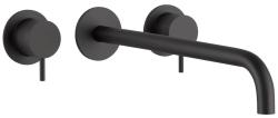 Waterevolution Flow 3-hole built-in washbasin faucet, matte black with spout 21 T1163FPR-21