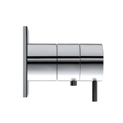 Termóstato de duche embutido Waterrevolution Flow com roseta redonda cromada T142TB01