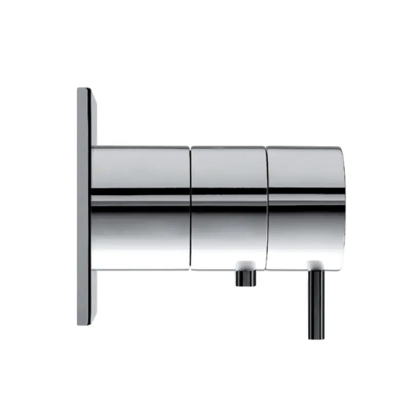Waterevolution Flow built-in shower thermostat round rosette chrome T142TB01
